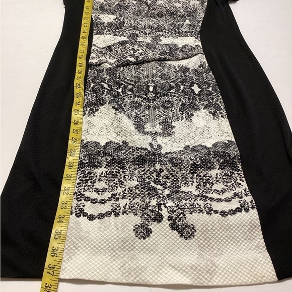 Kay Unger Sheath Black & White color-block Size10 Women’s Dress - Picture 3 of 6